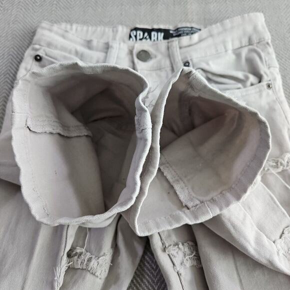 Spark Jeans Men's 29x38 Premium Denim Jeans Studio Collection Gray Frayed 165496 - Picture 12 of 16